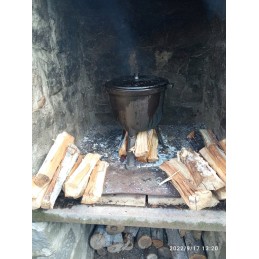 Medžioklės puodas, ketaus katilas, 8l, ross, juodas