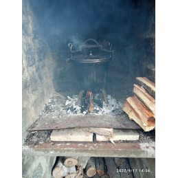 Medžioklės puodas, ketaus katilas, 8l, ross, juodas