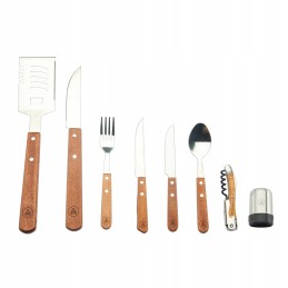 Grilio pikniko rinkinys, stalo įrankiai 4 asmenims, laguiole stalo įrankiai dovanai