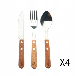 Grilio pikniko rinkinys, stalo įrankiai 4 asmenims, laguiole stalo įrankiai dovanai