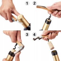 Grilio pikniko rinkinys, stalo įrankiai 4 asmenims, laguiole stalo įrankiai dovanai