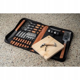 Grilio pikniko rinkinys, stalo įrankiai 4 asmenims, laguiole stalo įrankiai dovanai