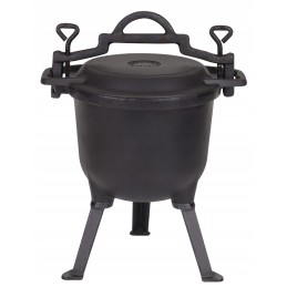 8 l medžioklinis virdulys su 2 viename dangčiu ir kepsnine