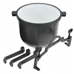 8 l medžioklinis virdulys su 2 viename dangčiu ir kepsnine