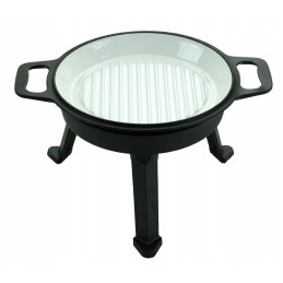 Medžioklinis virdulys 8 l, emaliuotas ugnies puodas, emaliuota grilio keptuvė