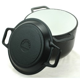 Medžioklinis virdulys 8 l, emaliuotas ugnies puodas, emaliuota grilio keptuvė