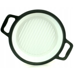 Medžioklinis virdulys 8 l, emaliuotas ugnies puodas, emaliuota grilio keptuvė