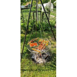 Nerūdijančio plieno grotelės 70 cm apvalios, skirtos trikojui 100 nerūdijančio plieno