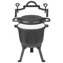 Medžioklinis katilas kepsniams 8l, ketaus, emaliuotas, mk204, Rossner grilis