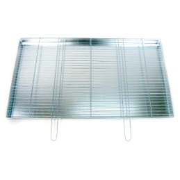 Chromuotos grotelės skirtos griliui statyti 100x60 su židiniu / pelenų keptuvėje