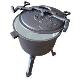 Emaliuotas puodas, 8l, ketaus medžioklės puodas kepsniams