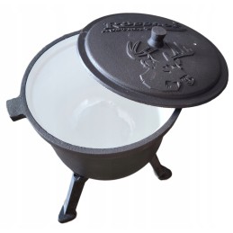 Emaliuotas puodas, 8l, ketaus medžioklės puodas kepsniams