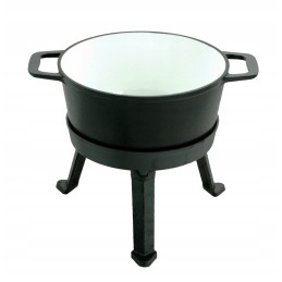 Ketaus medžioklės puodas, emaliuotas, 8l