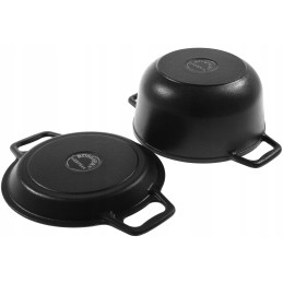 Ketaus medžioklės puodas, emaliuotas, 8l