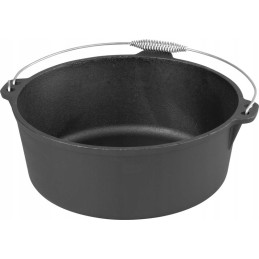 Puodo komplektas, ketaus troškintuvas, 10 litrų, ketaus dangtis, dangtelis