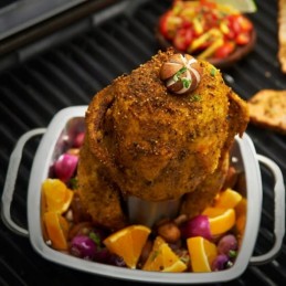 Broil King 69133 vištienos stovas su kepimo skarda