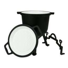 Ketaus emaliuotas medžioklinis puodas 8l puodas laužui mk204 2in1