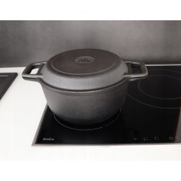 Medžioklinis katilas kepsniams 8l, ketaus, emaliuotas, mk304, Rossner grilis