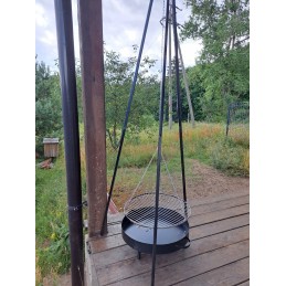 ⭐ Sodo kepsninė su anglimis, stabilus trikojis, 2 viename laužavietė ⭐