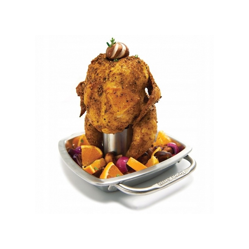 Broil king vištienos stovas su kepimo skarda