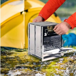 Mobili kelioninė kepsninė stovyklavimui maiše