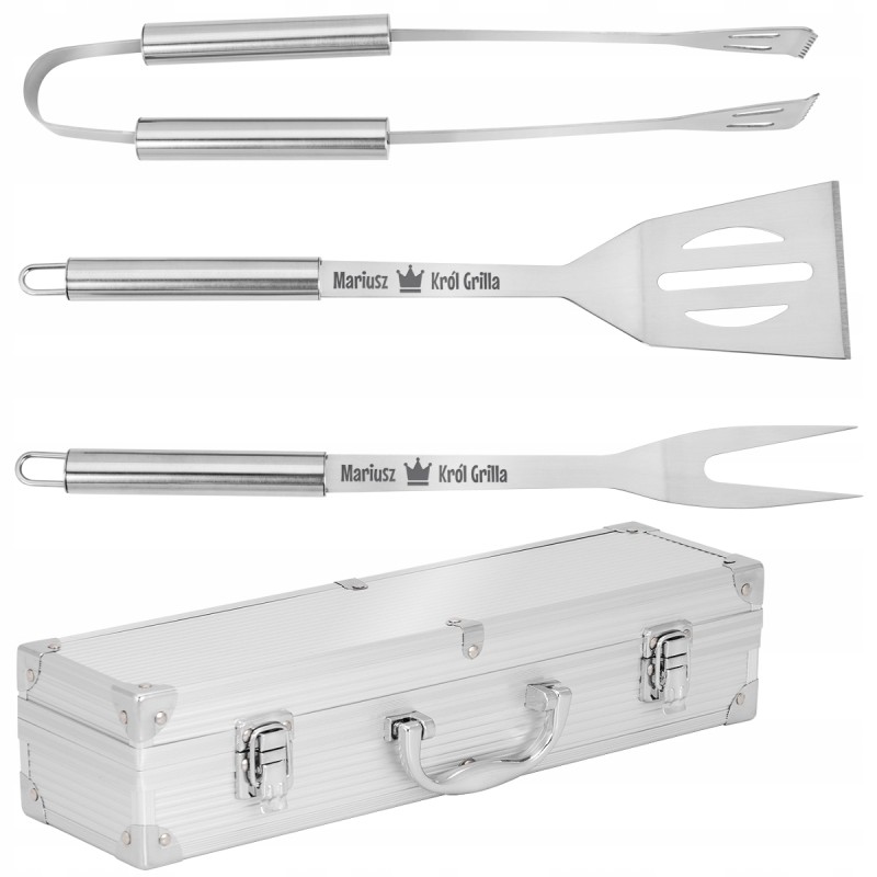 Nerūdijančio plieno grotelių rinkinys su graviravimu