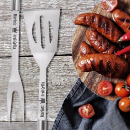 Nerūdijančio plieno grotelių rinkinys su graviravimu