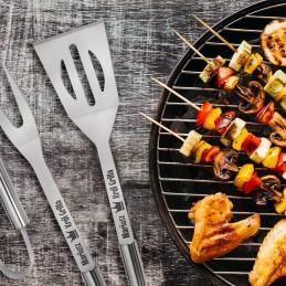 Nerūdijančio plieno grotelių rinkinys su graviravimu