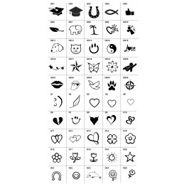 Nerūdijančio plieno grotelių rinkinys su graviravimu