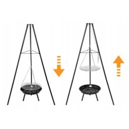 Sodo kepsninė, pakabinamas trikojis, laužavietė laužui