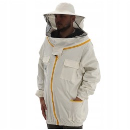 bitininkystės megztinis su užtrauktuku, nuimama kepurė, medvilninis megztinis, XXL dydis