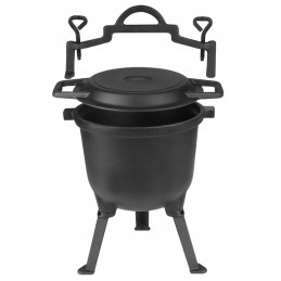 2in1 medžioklinis ketaus katilas keptai skrudintai mėsai ant grotelių 8l nemokamas mk204