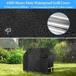 Sodo grilio dangtis vandeniui atsparus oxford 100x60x110 cm UV apsauga