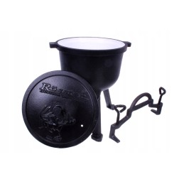 Ketaus katilas, emaliuotas, medžioklinis puodas, kepiniai, 5l, grilis mk102, nemokamai