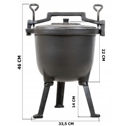 Ketaus medžioklinis virdulys, 4 litrai