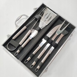 Aukščiausios kokybės priedai BBQ grilio įrankiai lagaminas tėvo dienai