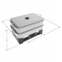 XL balkono rūkykla žuviai, sūriui, kumpiui ir vynui