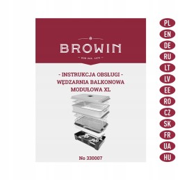 Browin xxl balkono rūkykla, reguliuojama žuviai, sūriui, kumpiui ir medžio drožlėms