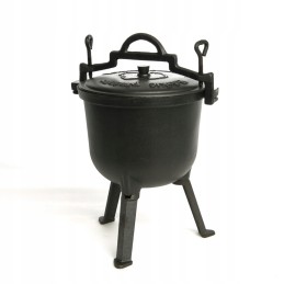 Puodas skrudintam medžiokliniam virduliui, ketaus, 8 litrai