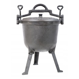 Emaliuotas ketaus katilas, 8 litrų, virš ugnies