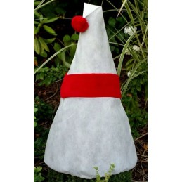 Apsauginis gaubtas, baltas ir raudonas dangtelis