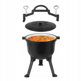 Emaliuotas ketaus puodas troškiniams, keptai mėsai, 8 litrai