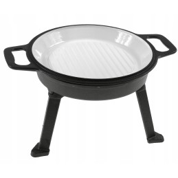 8l medžioklinis katilas, emaliuotas puodas, grilio keptuvė židinio griliui