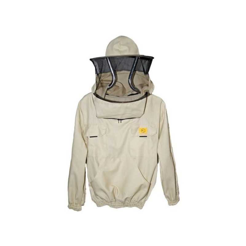 Megztinis su kepure be užtrauktuko, baltas