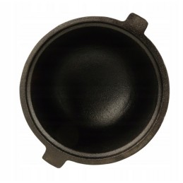 Tvirtas didelis ketaus medžioklinis laužo katilas