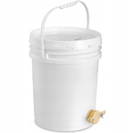 Plastikinis medaus skaidrintuvas su vožtuvu, 20 l
