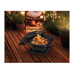 „Rushville“ laužavietė, 45 x 45 x 34 cm, juoda