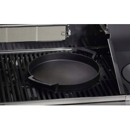 Ketaus keptuvė su perjungimo tinklelio galais