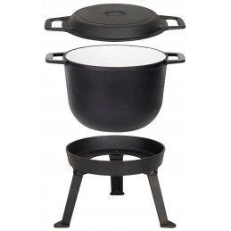 Emaliuotas ketaus medžioklinis virdulys, 10 litrų, Rossner Austria