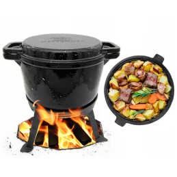 Ketaus katilas, emaliuotas, marmurinis - 3in1, 8 l